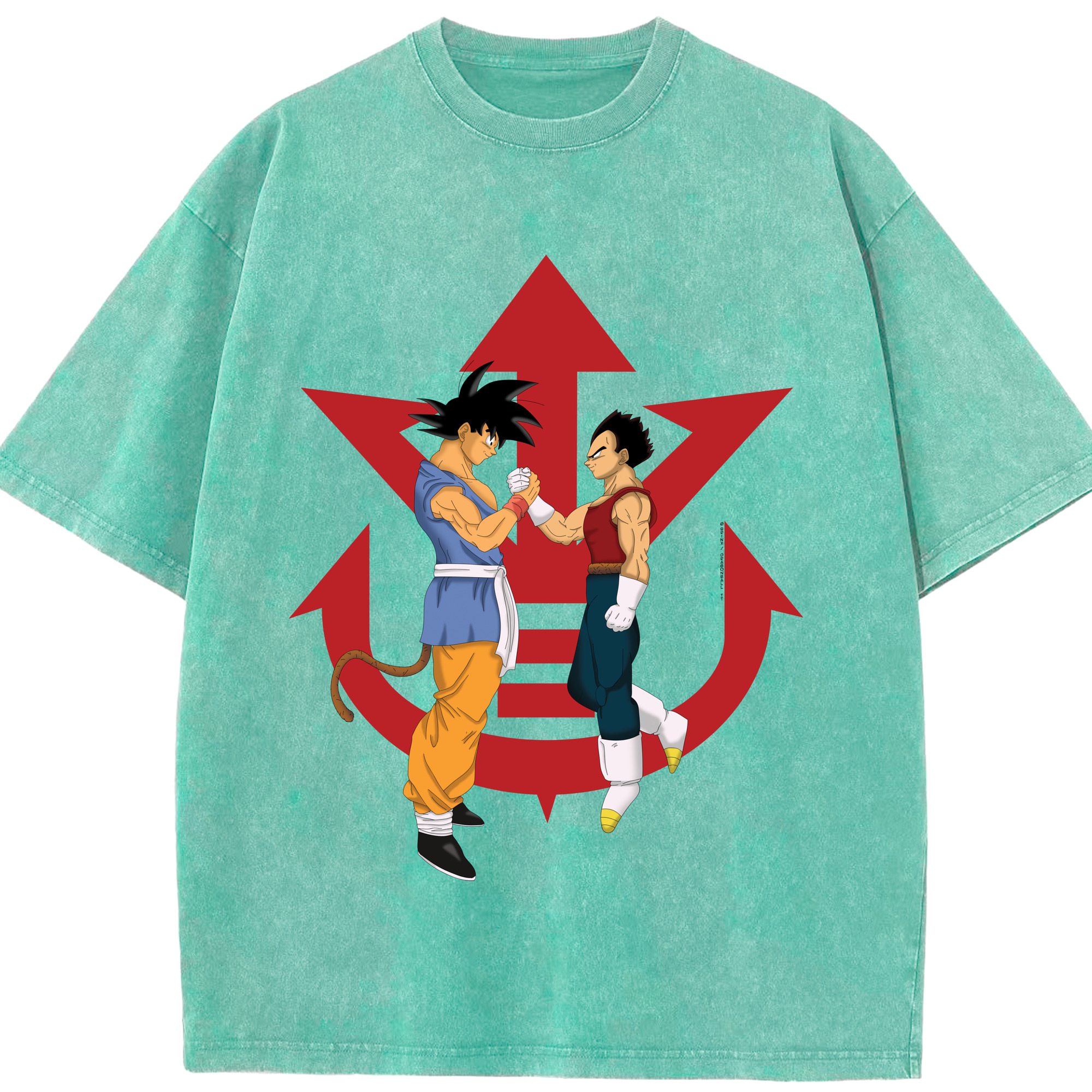 （画像用） ドラゴンボール 孫悟空（そん ごくう）Son Goku カカロット DRAGON BALL Kakarotto 綿100% ヴィンテージ風 半袖Tシャツ（フロントプリント）
